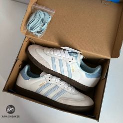 Giày Adidas Samba OG ‘White Halo Blue’ Like Auth 01