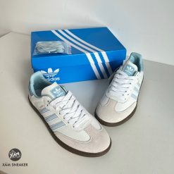 Giày Adidas Samba OG ‘White Halo Blue’ Like Auth 08