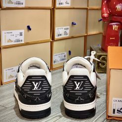 Giày Louis Vuitton LV Trainer Monogram Denim Black Best Quality 08