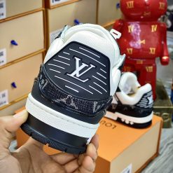 Giày Louis Vuitton LV Trainer Monogram Denim Black Best Quality 09