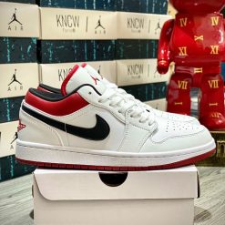 Giày Nike Air Jordan 1 Low GS 'White Gym Red' Like Auth