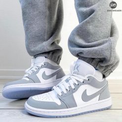 Giày Nike Air Jordan 1 Low 'Grey Wolf' Like Auth 17