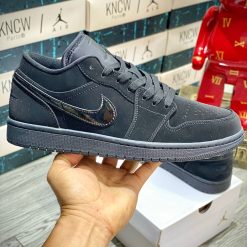 Giày Nike Air Jordan 1 Low 'Triple Black' Like Auth 03