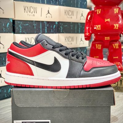 Giày Nike Air Jordan 1 Low ‘Bred Toe’ Like Auth 02
