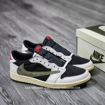 Giày Nike Air Jordan 1 x Travis Scott Retro Low OG SP ‘Olive’ Best Quality 00