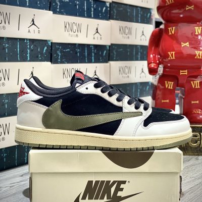 Giày Nike Air Jordan 1 x Travis Scott Retro Low OG SP ‘Olive’ Like Auth