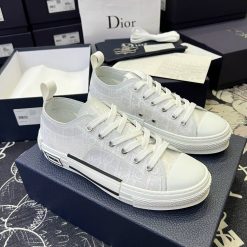 Giày Converse X Dior Kaws B23 Low Top White Dior Oblique Like Auth 03