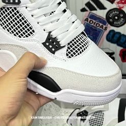 Giày Nike Air Jordan 4 Retro Military Black White Meutral Grey Like Auth 08