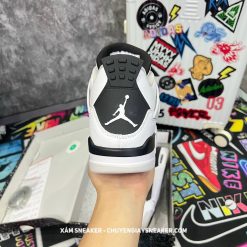 Giày Nike Air Jordan 4 Retro Military Black White Meutral Grey Like Auth 11