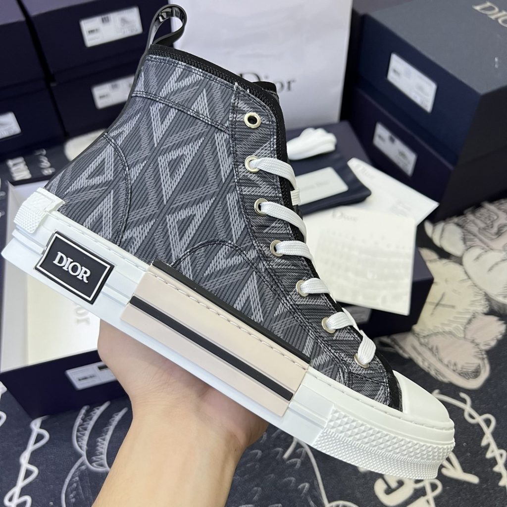 Giày Dior B23 Hightop Sneaker White Navy Oblique 3SH118YNTH568  LUXITY