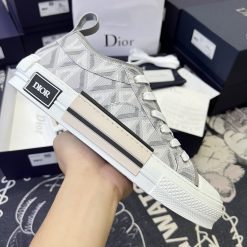 Giày Converse X Dior Kaws B23 Low Top Grey CD Diamond Canvas Like Auth