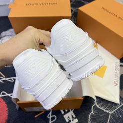 Giày Louis Vuitton LV Trainer Monogram Denim White Like Auth