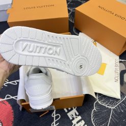 Giày Louis Vuitton LV Trainer Monogram Denim White Like Auth