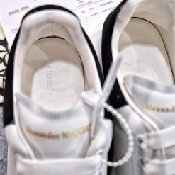 Giày Alexander McQueen Oversized Sneaker ‘White Black’ Gót Nhung Best Quality