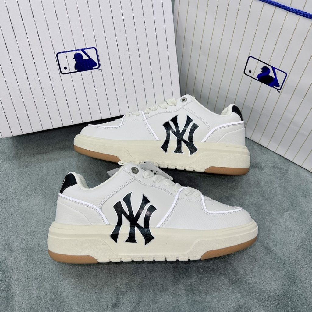 Giày MLB Chunky Liner Low New York Yankees Ivory Siêu Cấp - Xám Sneaker |  Giày Sneaker Rep 1:1
