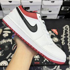 Giày Nike Air Jordan 1 Low White Red Siêu Cấp