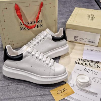 Giày Alexander McQueen Oversized Sneaker ‘White Black’ Gót Da Best Quality