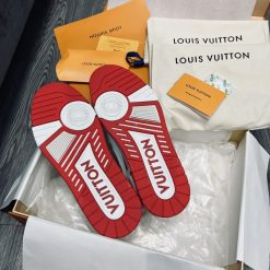 Giày Louis Vuitton Trainer White Red Best quality