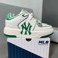 Giày Mlb Liner Mid Ny Yankess  Newyork White Green  Siêu Cấp