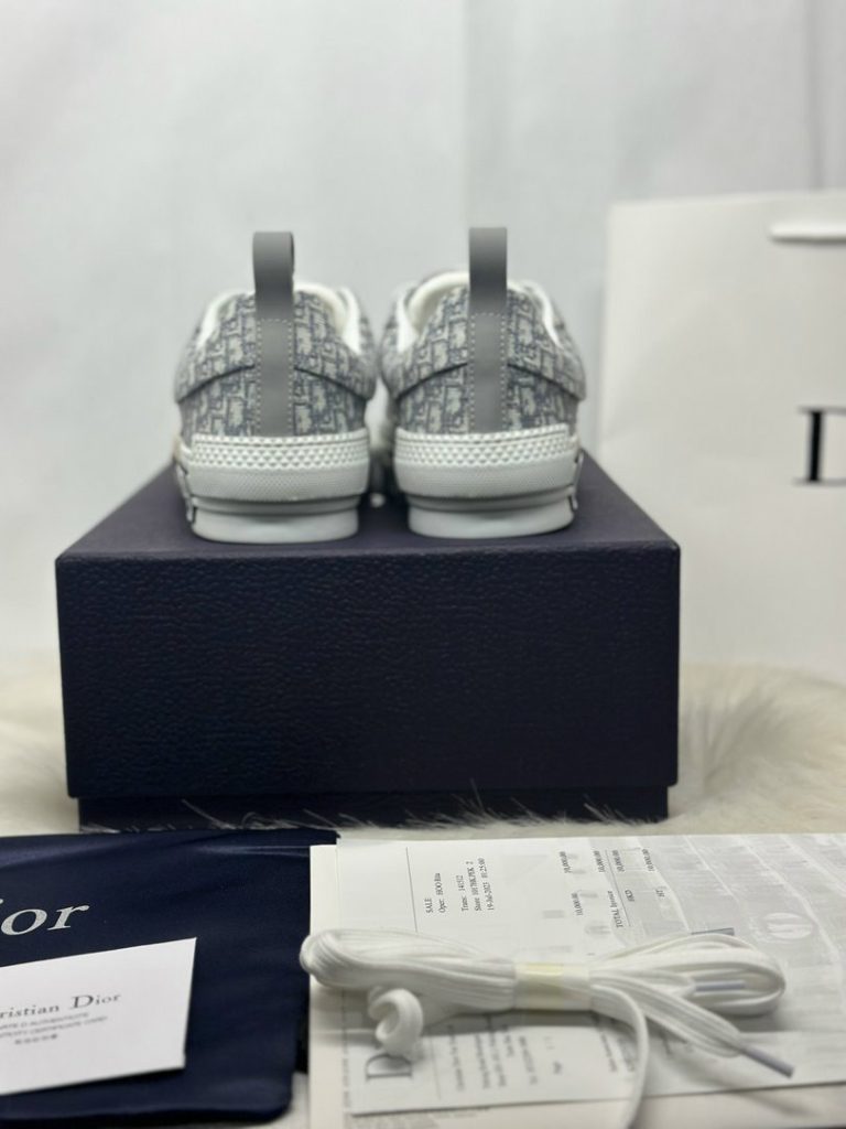 Giày thể thao Dior B23 High Dior Oblique White Black cao cổ Giày Sneaker  Nam Nữ tăng chiều cao độn đế Cao Cấp Full Box Bill  MixASale
