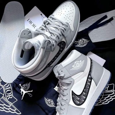 Giày Dior x Nike Air Jordan 1 High Like Auth  Xám Sneaker  Giày Sneaker  Rep 11