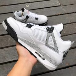 Giày Nike Air Jordan 4 Retro White Cement (2016) Like Auth