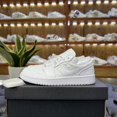 Giày Nike Air Jordan 1 Low Dior Quilted White Siêu Cấp