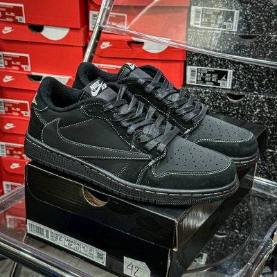 Giày Nike Travis Scott X Air Jordan 1 Low 'Black Phantom' Like Auth