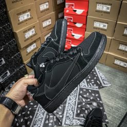 Giày Nike Travis Scott X Air Jordan 1 Low 'Black Phantom' Like Auth