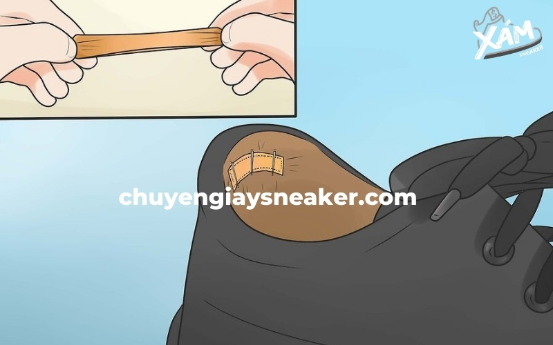Cách chỉnh giày sneaker bị rộng bằng dây thun