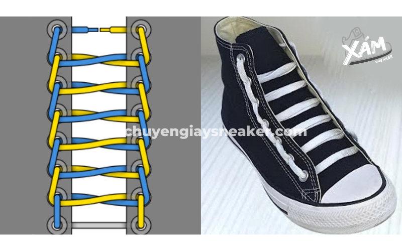 Cách buộc dây giày Converse cao cổ cực cool