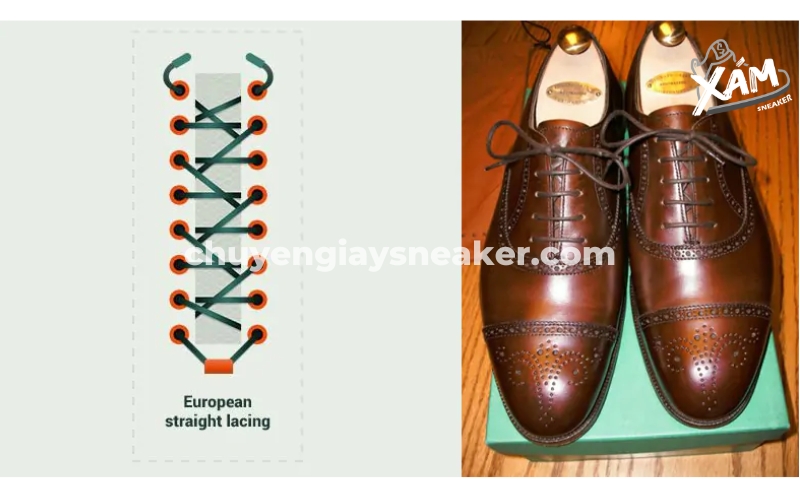 Cách thắt dây giày nam kiểu châu Âu