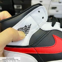 Giày Nike Air Jordan 1 Mid 'Black Chile Red' Like Auth